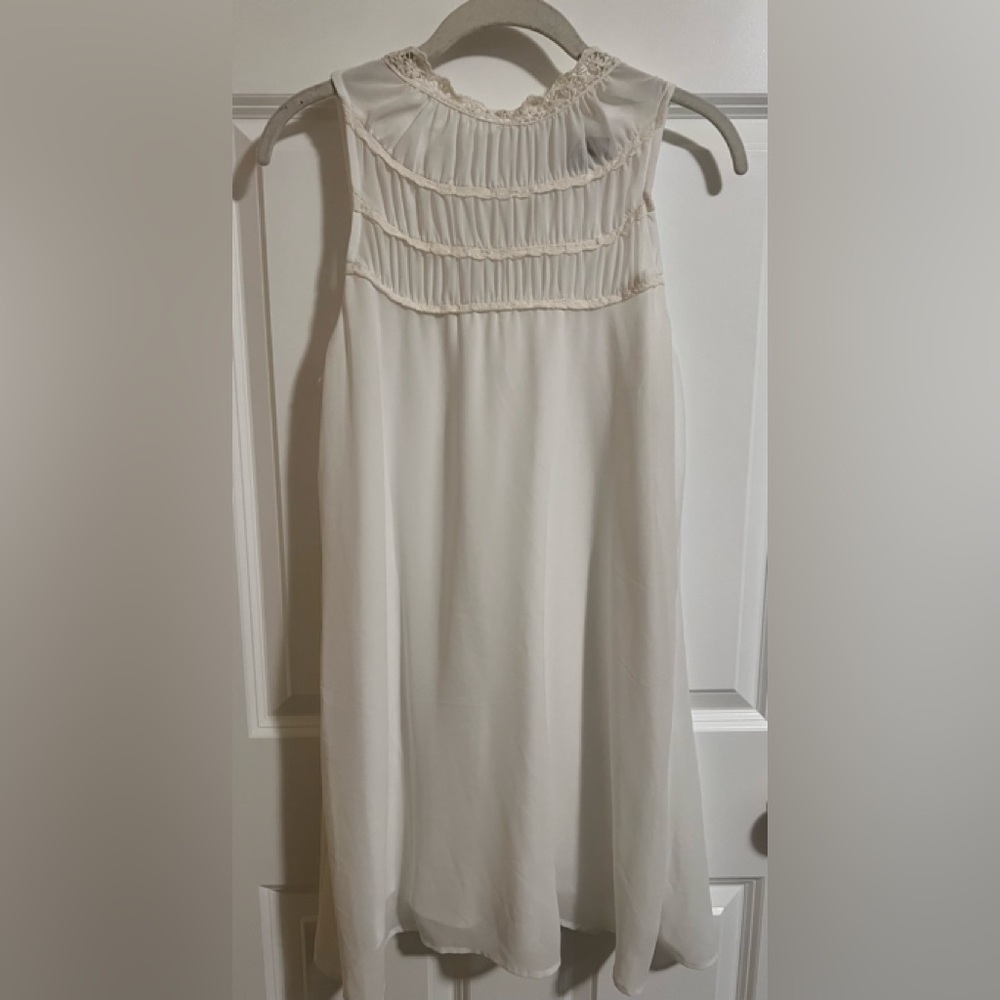 Preowned Sequin Hearts ivory lined dress. Size S